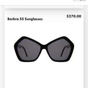 Illesteva Black Geometric Sunglasses